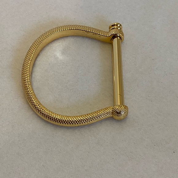 Gold Plated Cuff/Bracelet - Crystal Clasp/Twist - Picture 3 of 16